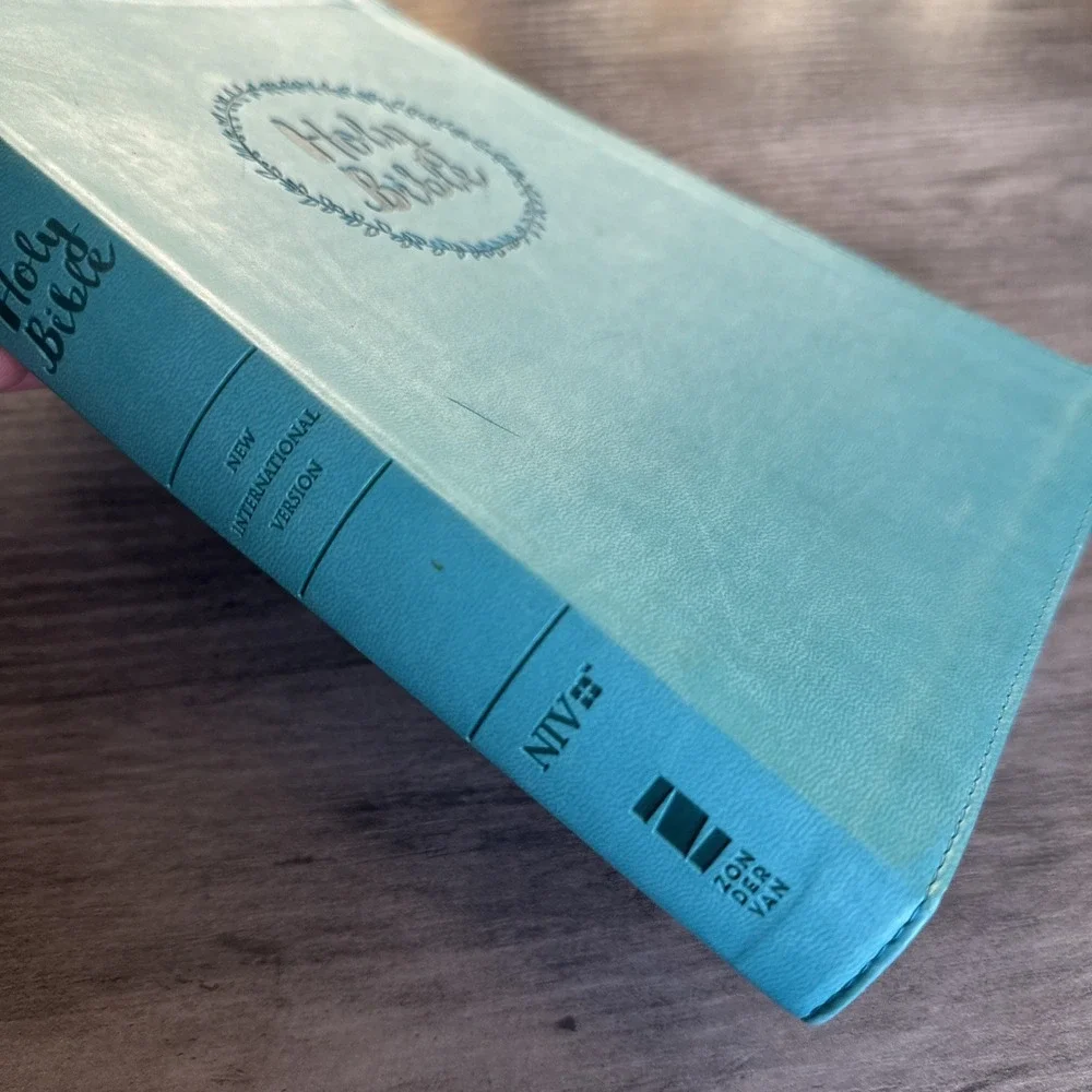 Zondervan Holy Bible Thinline Teal NIV New International Version Large Print
